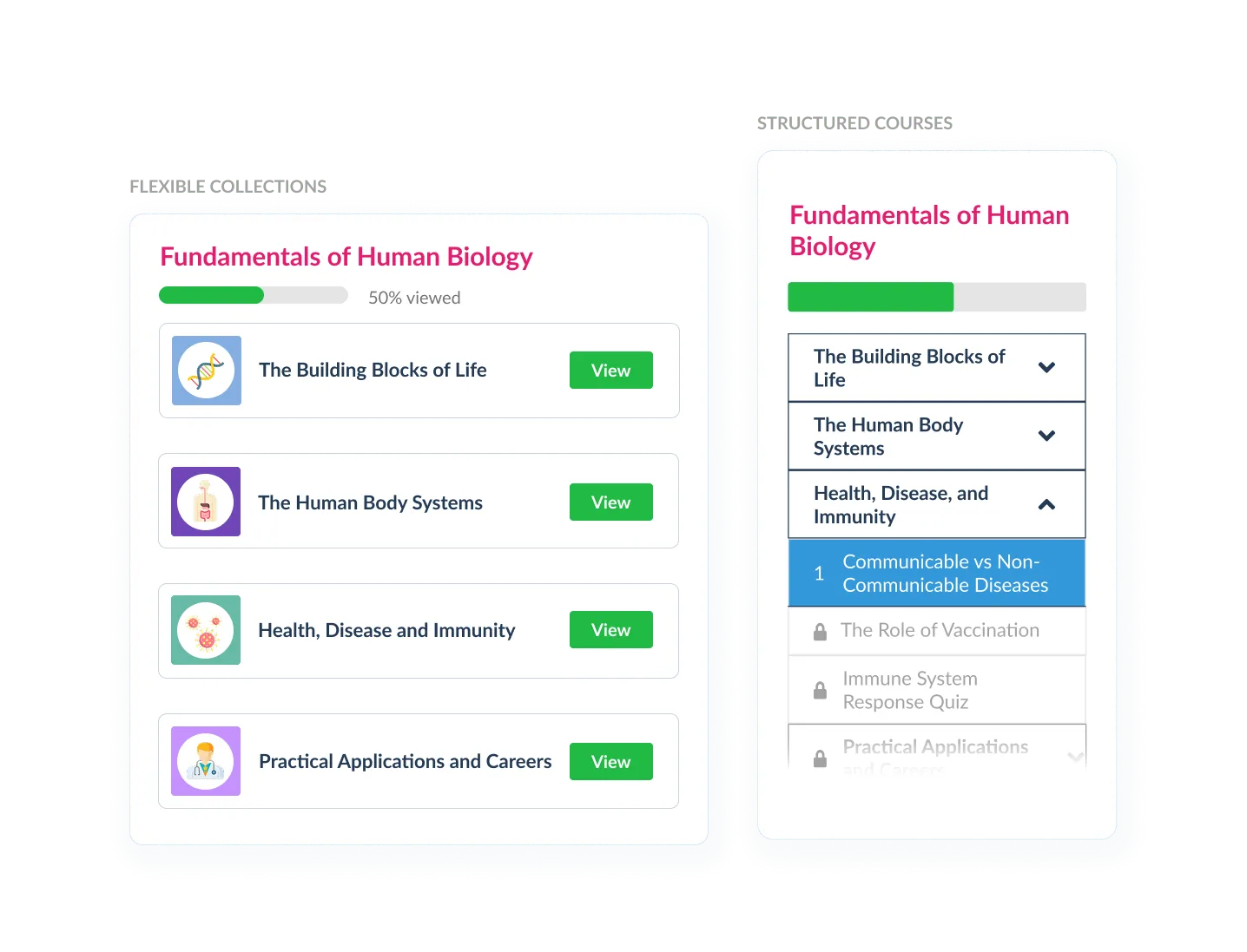 Flexible or structured learning