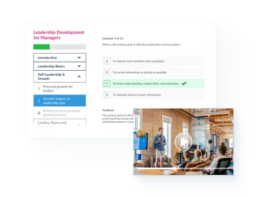 Synap online exam platform UI