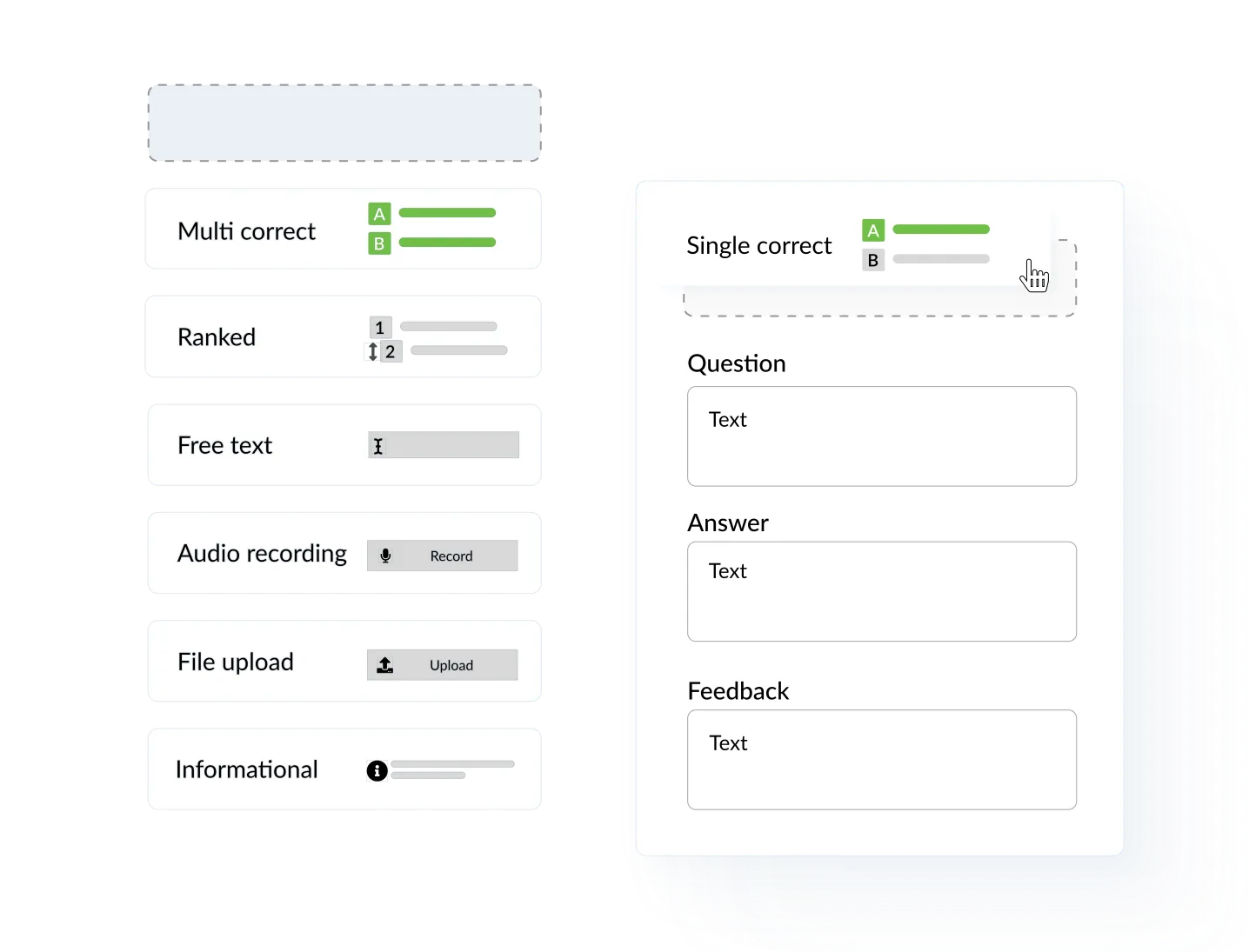 Synap online exam platform UI