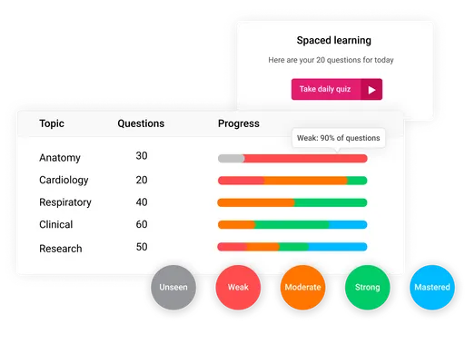 Synap online exam platform UI